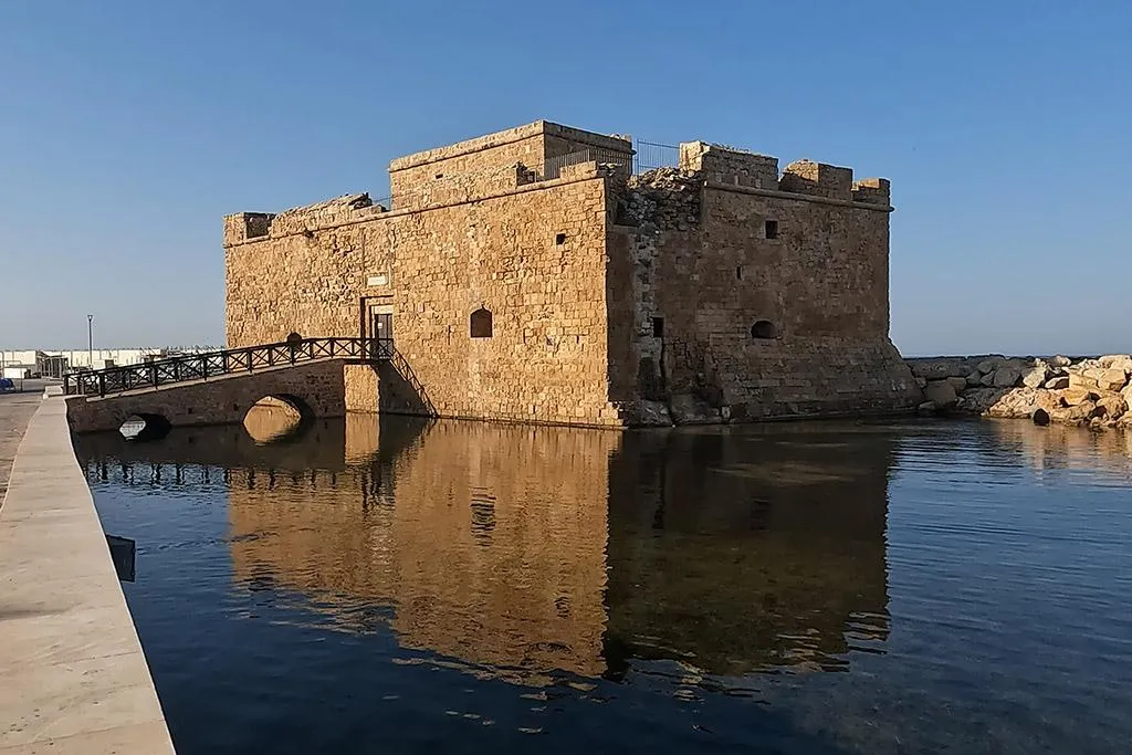 Paphos Castle at the end of the harbour breakwater