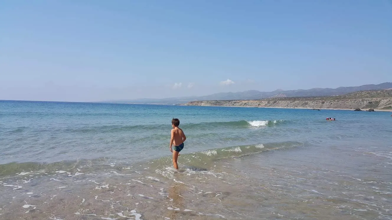 The wide sandy shore of Lara Beach on the Akamas peninsula